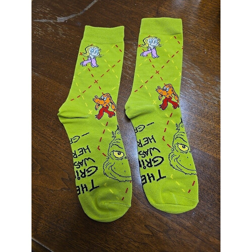 McDonald’s Grinch Socks 2025 Happy Meal GREEN (C5)